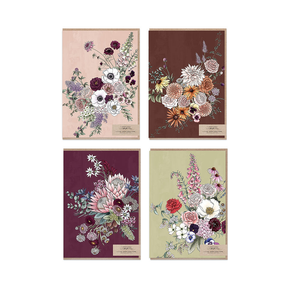 Thumbnail: Typoflora Boxed Card Set - Florist's Bouquet 2