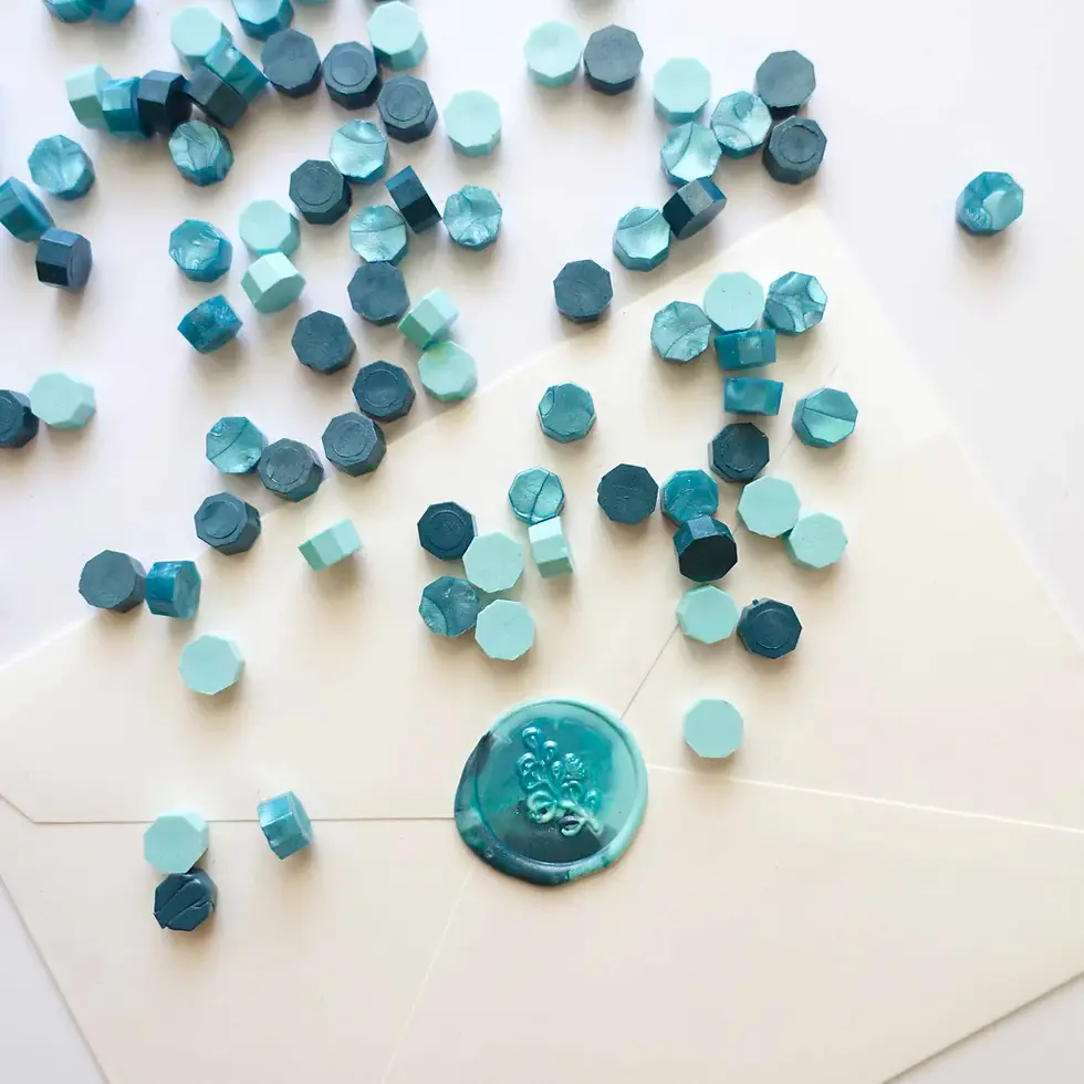Thumbnail: Fiona Ariva Sealing Wax Beads - Mixed Sea Greens