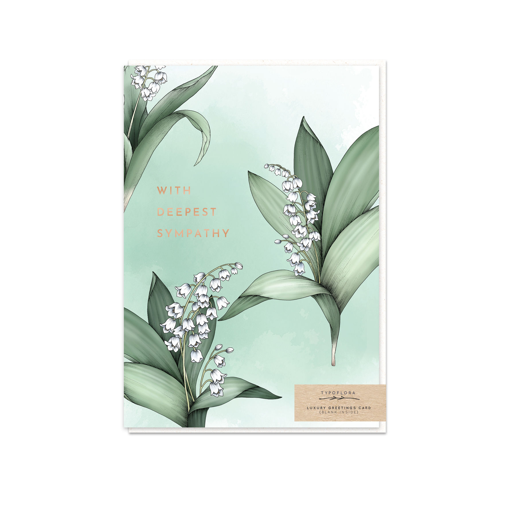 Typoflora Greeting Card - Lily of the Valley Sympathy