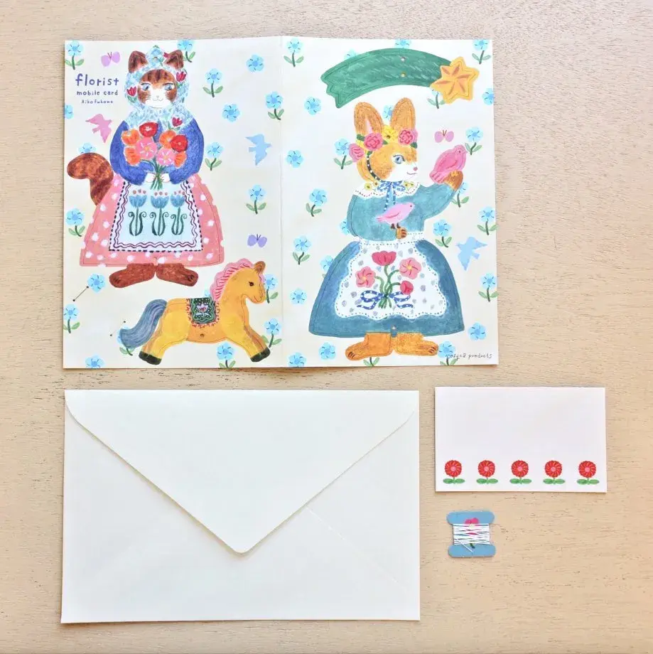 Thumbnail: Cozyca Products x Aiko Fukawa Greeting Card Mobile - Florist