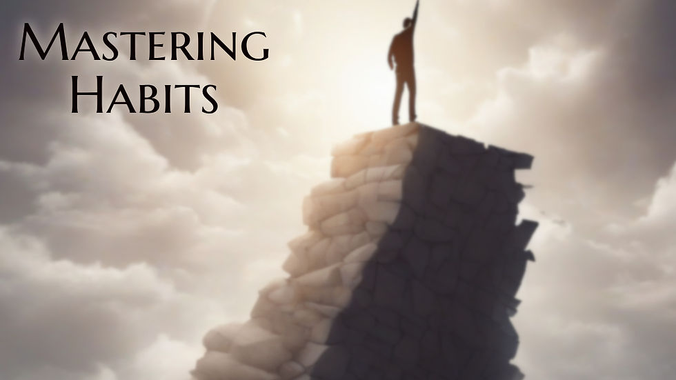 a person achieving their life goals through positive habits