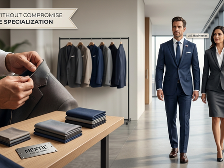 Premium executive suit manufacturing in Mexico by Mextie - Low MOQ for US businesses
