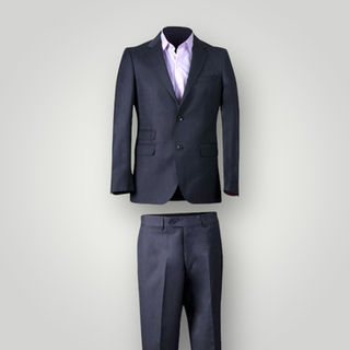 Traje de caballero gris, traje formal, traje de oficina