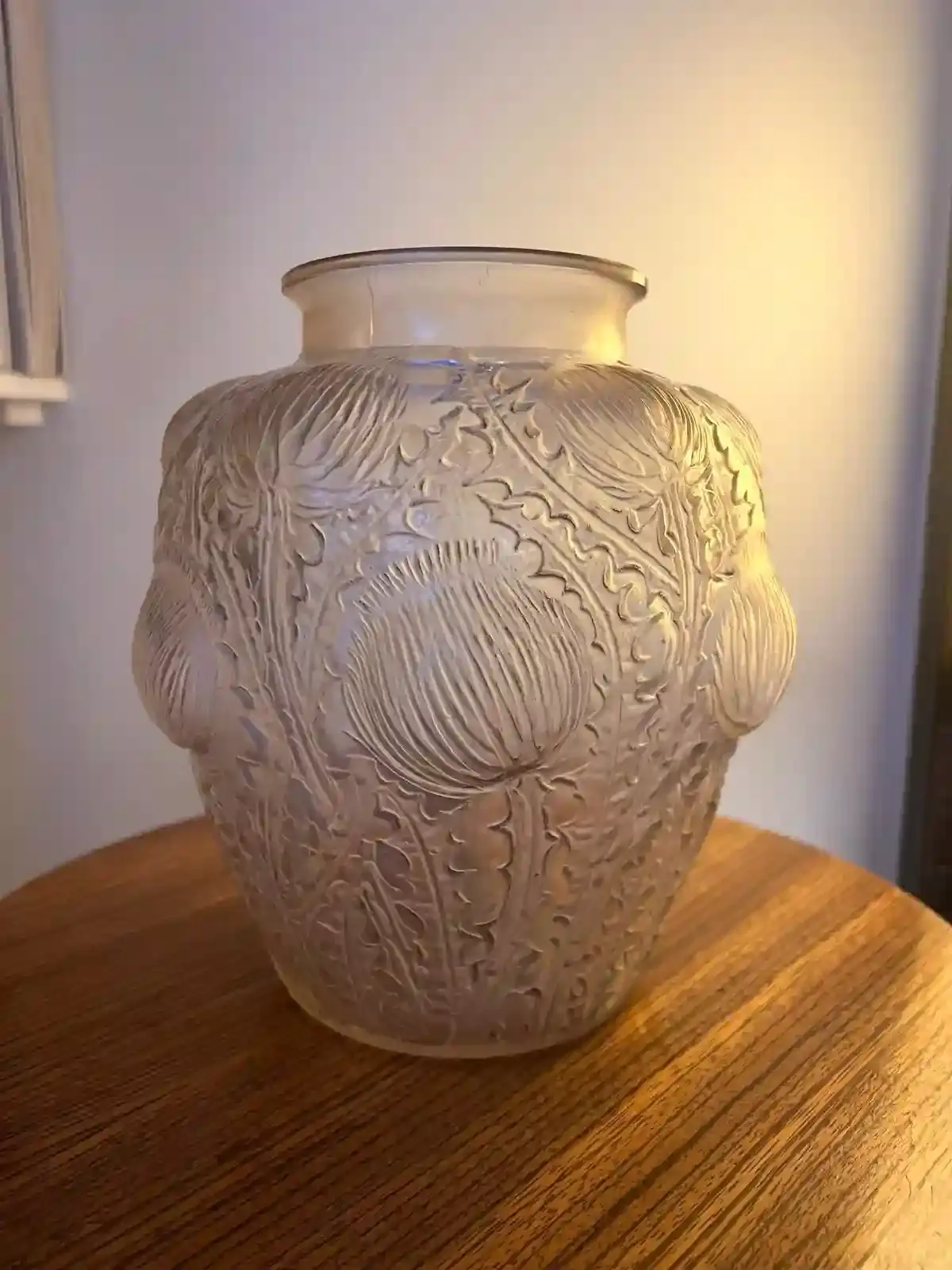 LALIQUE - JARRÓN DE CRISTAL “Dôme Remy”
