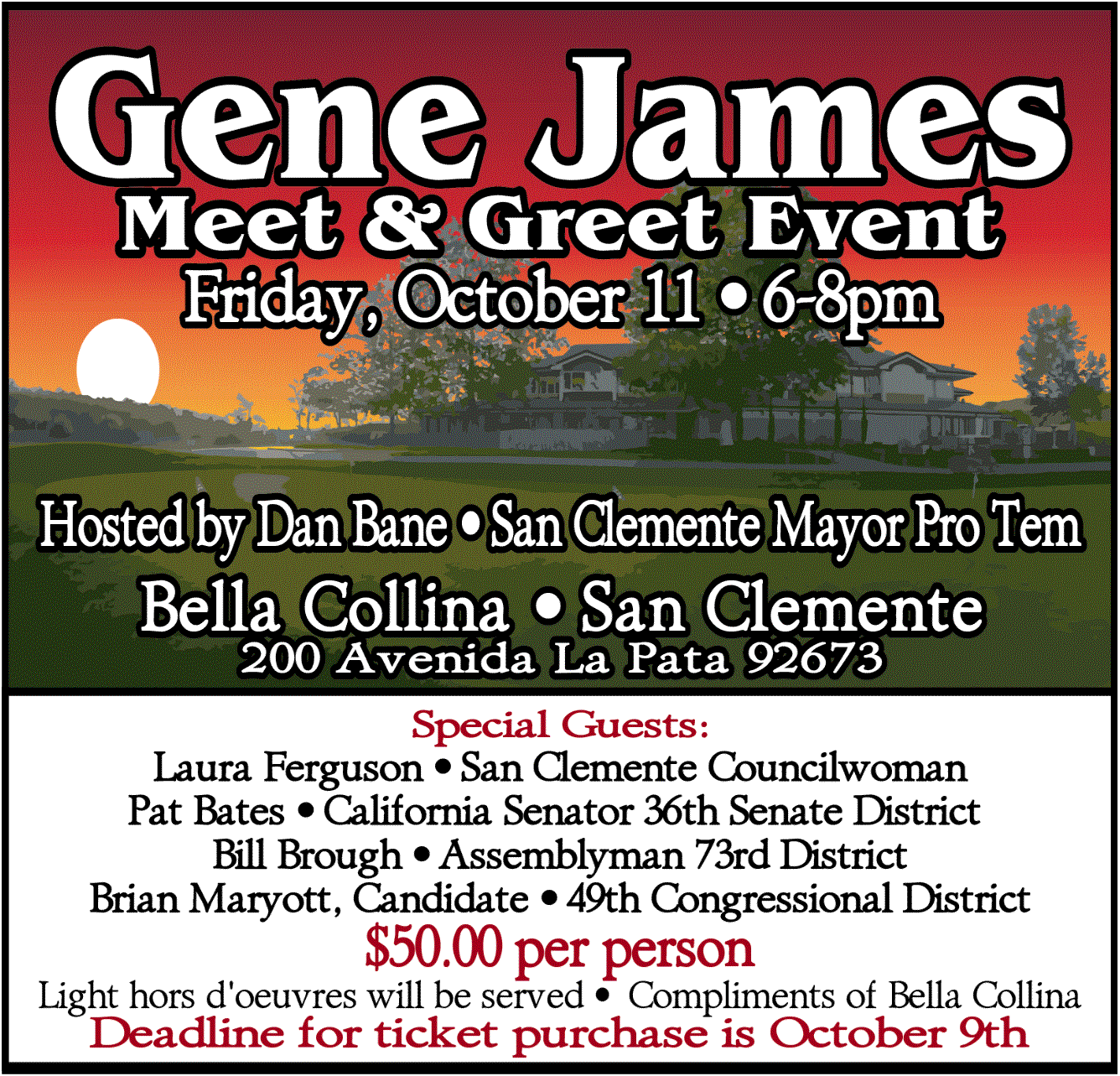 Meet and Greet at Bella Collina - Hosted By Dan Bane, Mayor Pro Tem