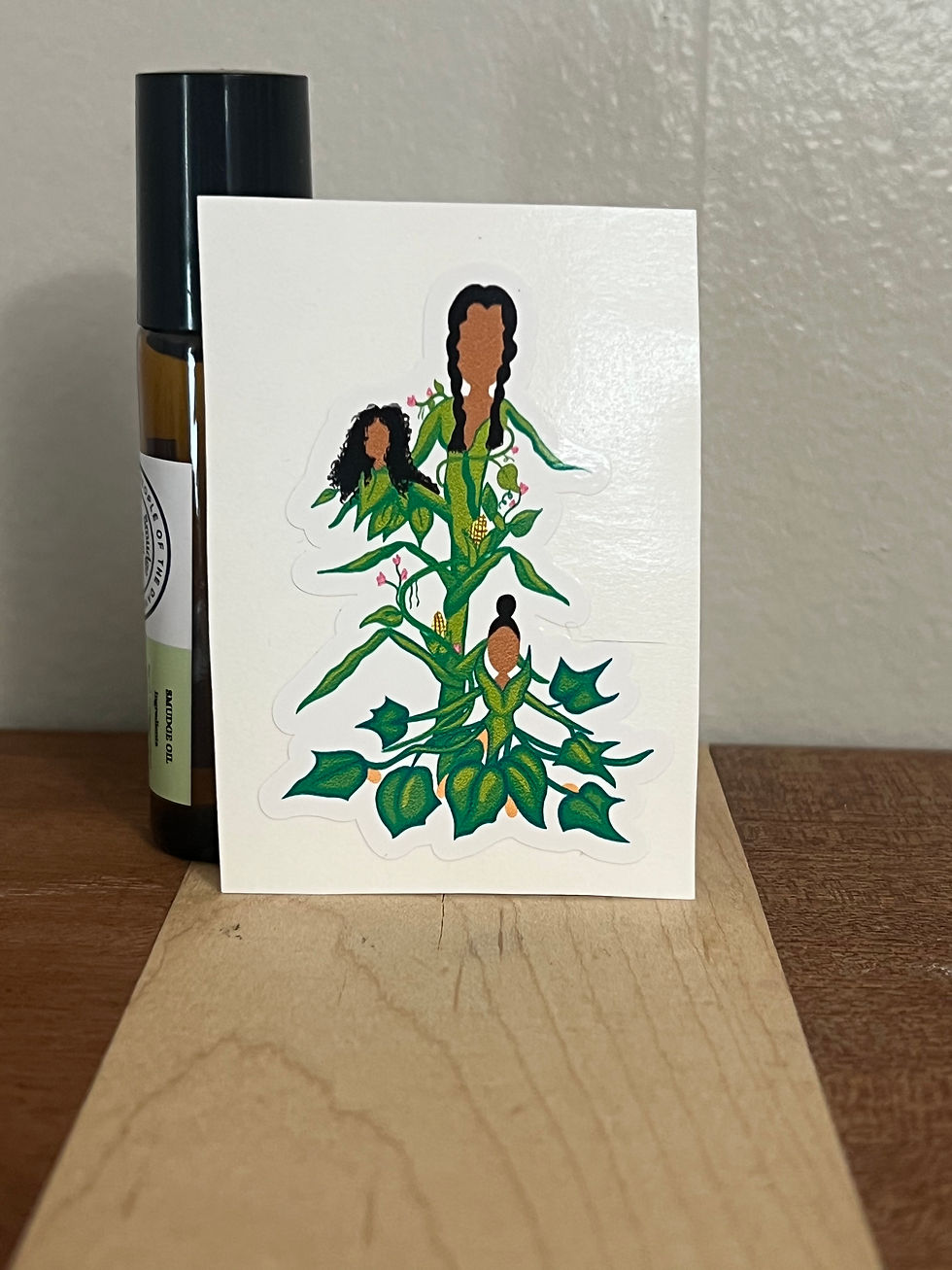 Thumbnail: sticker showing three sisters crops