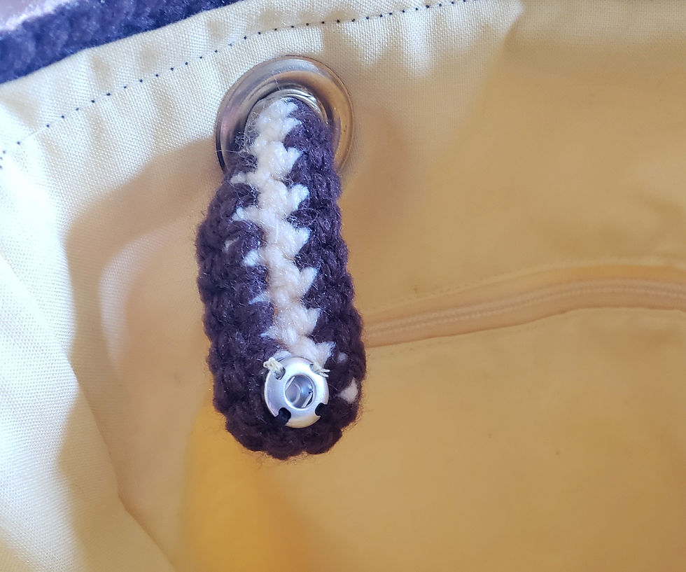 Thumbnail: Crocheted Gnome Project Bag