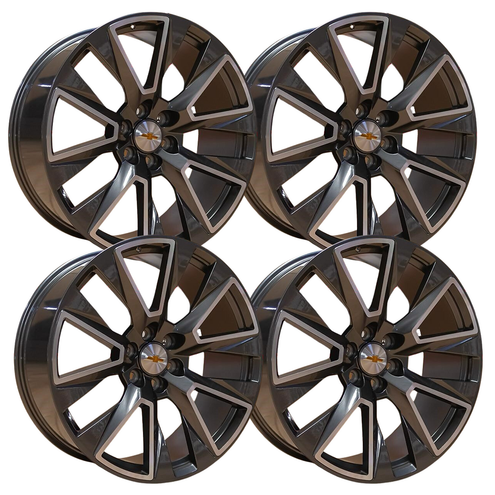 4 RINES 24 6X139.7 MACHINE GUNMMETAL Silverado ,GMC