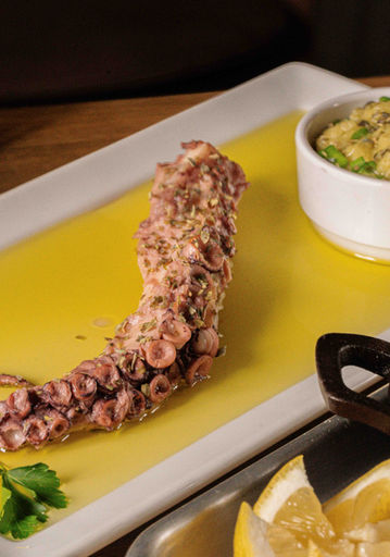Octopus with Fava - Athenian Bar & Grill in downtown New Orleans