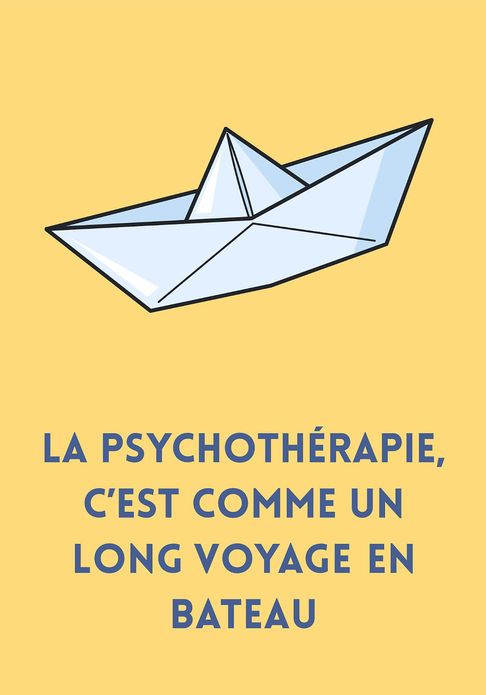 illustration avec un bateau en papier