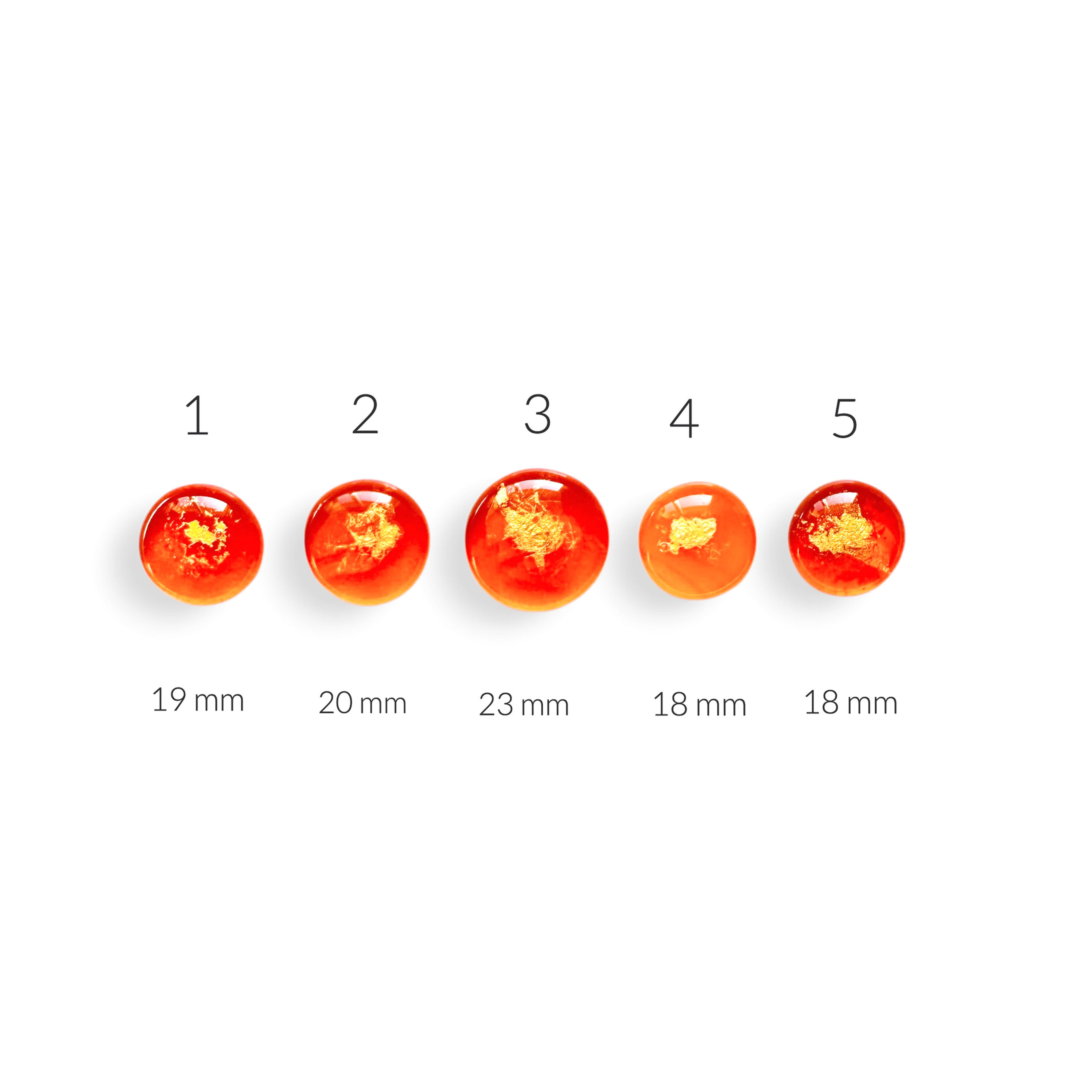 Cabochons Or – Les orangé - Choix entre 5 modèles - A partir de :
