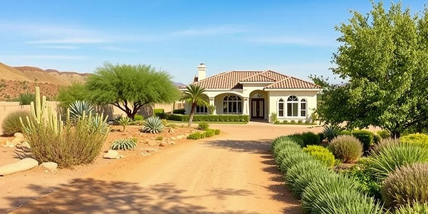 a journey of construction from a desert road to a flourishing green garden with a beautifu