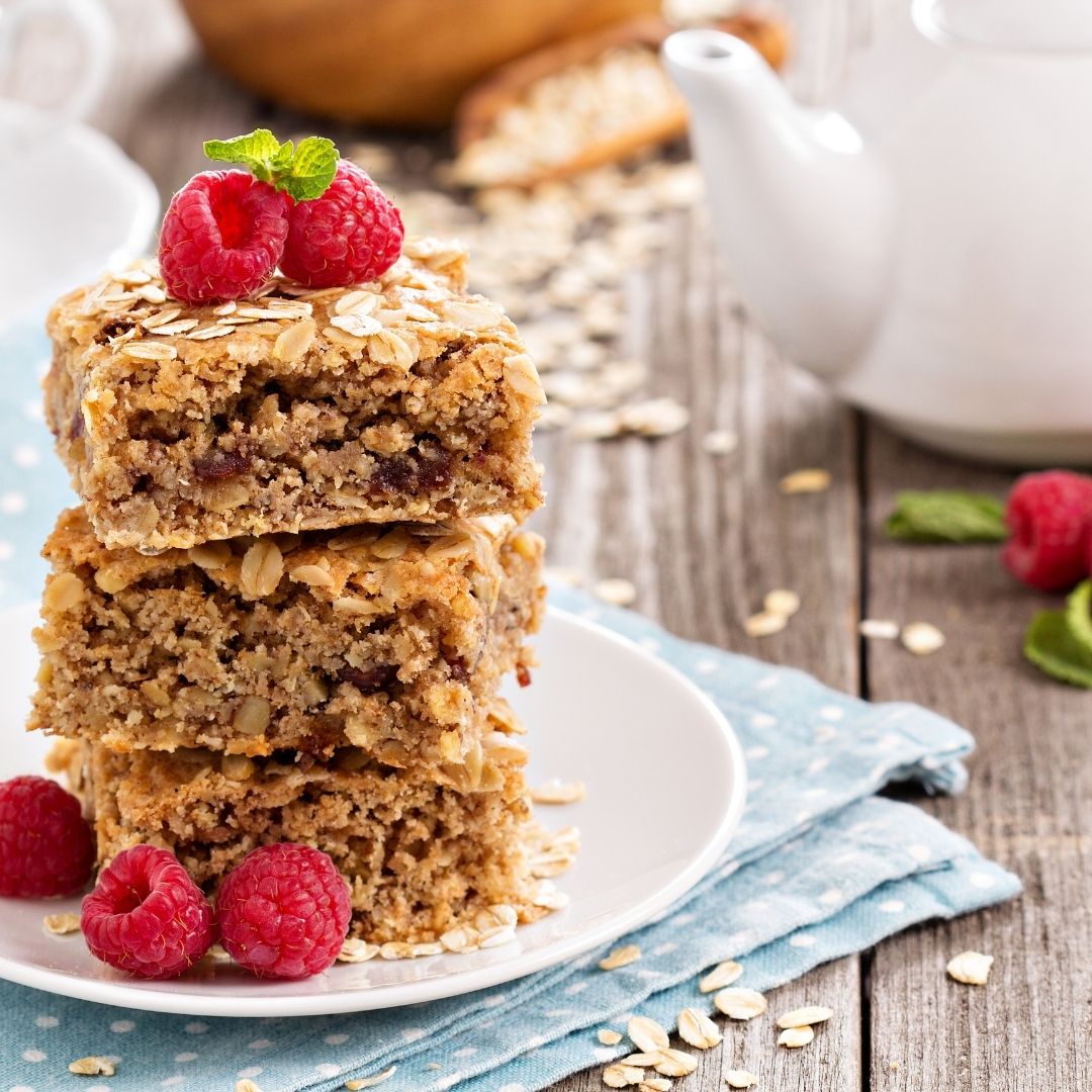 Chocolate Raspberry Oat Bars