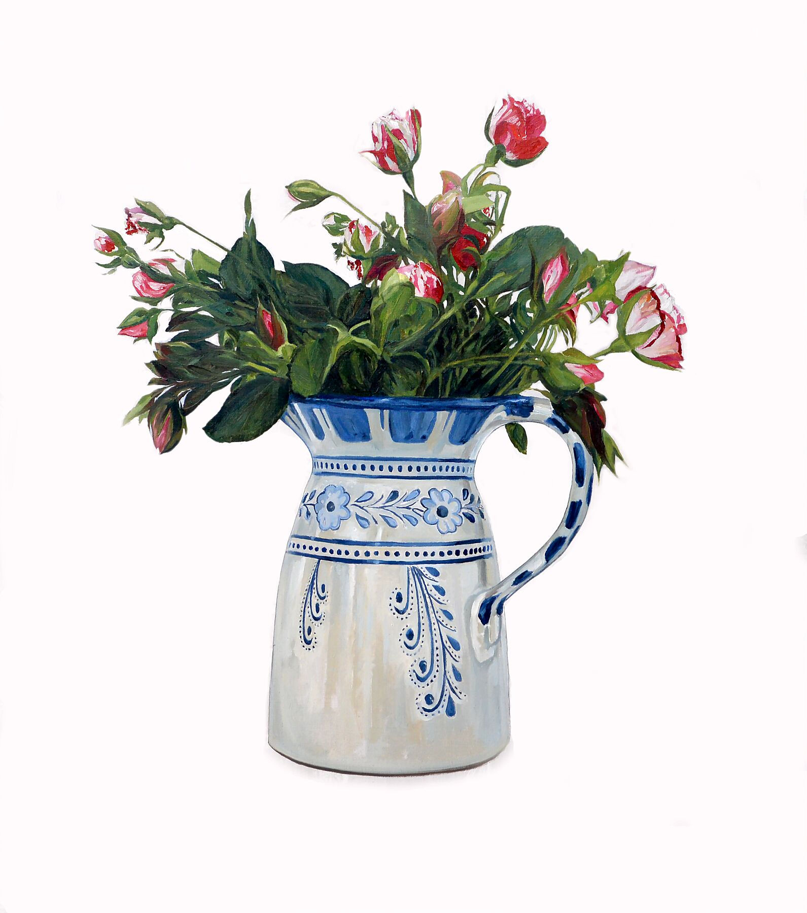 Bakuli Blu Jug & Roses
