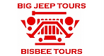 red and white jeep grill logo for Big Jeep Tours.
