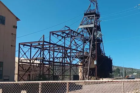Campbell Mining Shaft headframe viewed during a Bisbee jeep tour.
