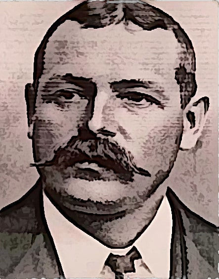 Portrait of Joseph Muheim, one of the most famous Bisbee celebrities and historic developers of hotels and buildings in Bisbee, Arizona.