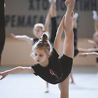 Young Gymnast Stretching