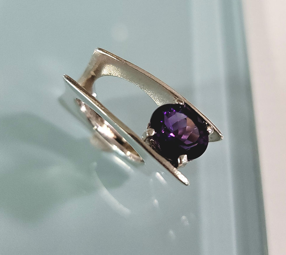 Thumbnail: Slice ring amethyst 