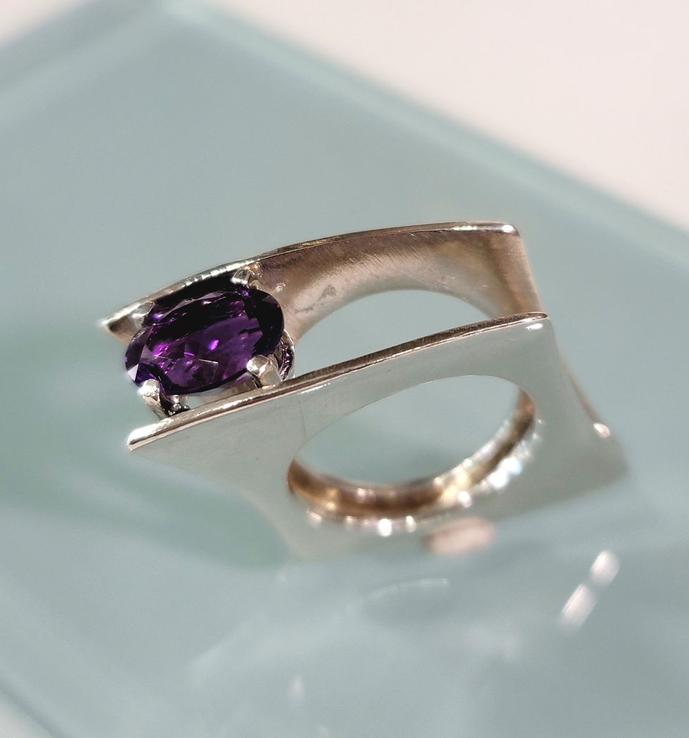 Thumbnail: Slice ring amethyst 