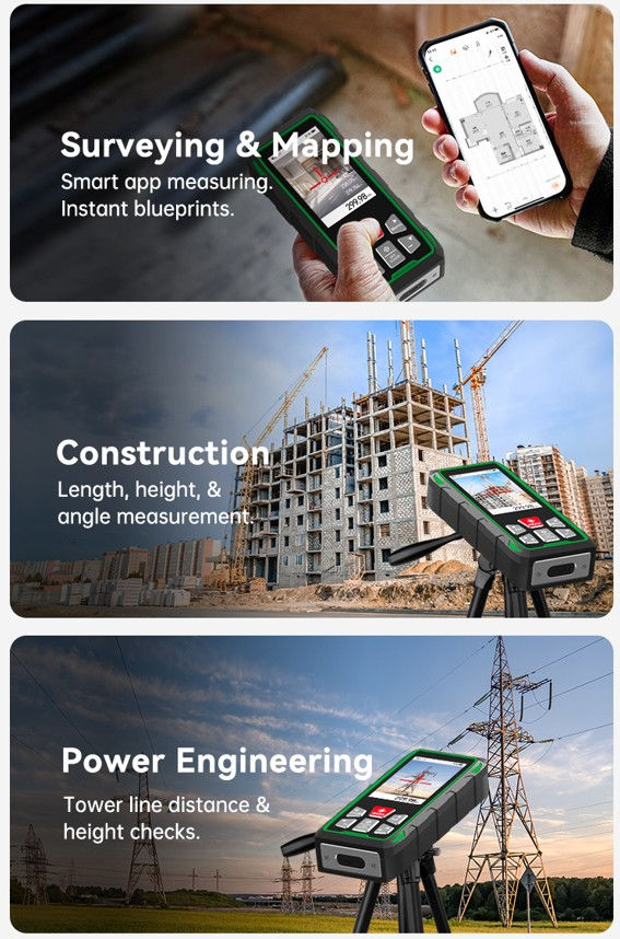 Thumbnail: SNDWAY Laser Distance Meter Long Range Camera Pengukur Jarak 300 Meter SW-300GQ