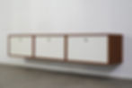 Miniaturbild: Prototype Nathan Lindberg modular bar cabinet teak sideboard wall mounted