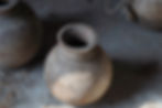 Miniaturbild: Vintage round Himachal pot, antique wooden vase, Wabi Sabi 26/27cm