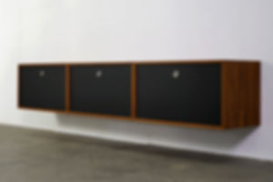 Prototype Nathan Lindberg modular bar cabinet teak sideboard wall mounted