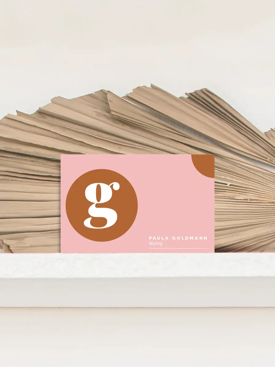 Business Card mit Initial – elegante Visitenkarte mit personalisierbarem Monogramm