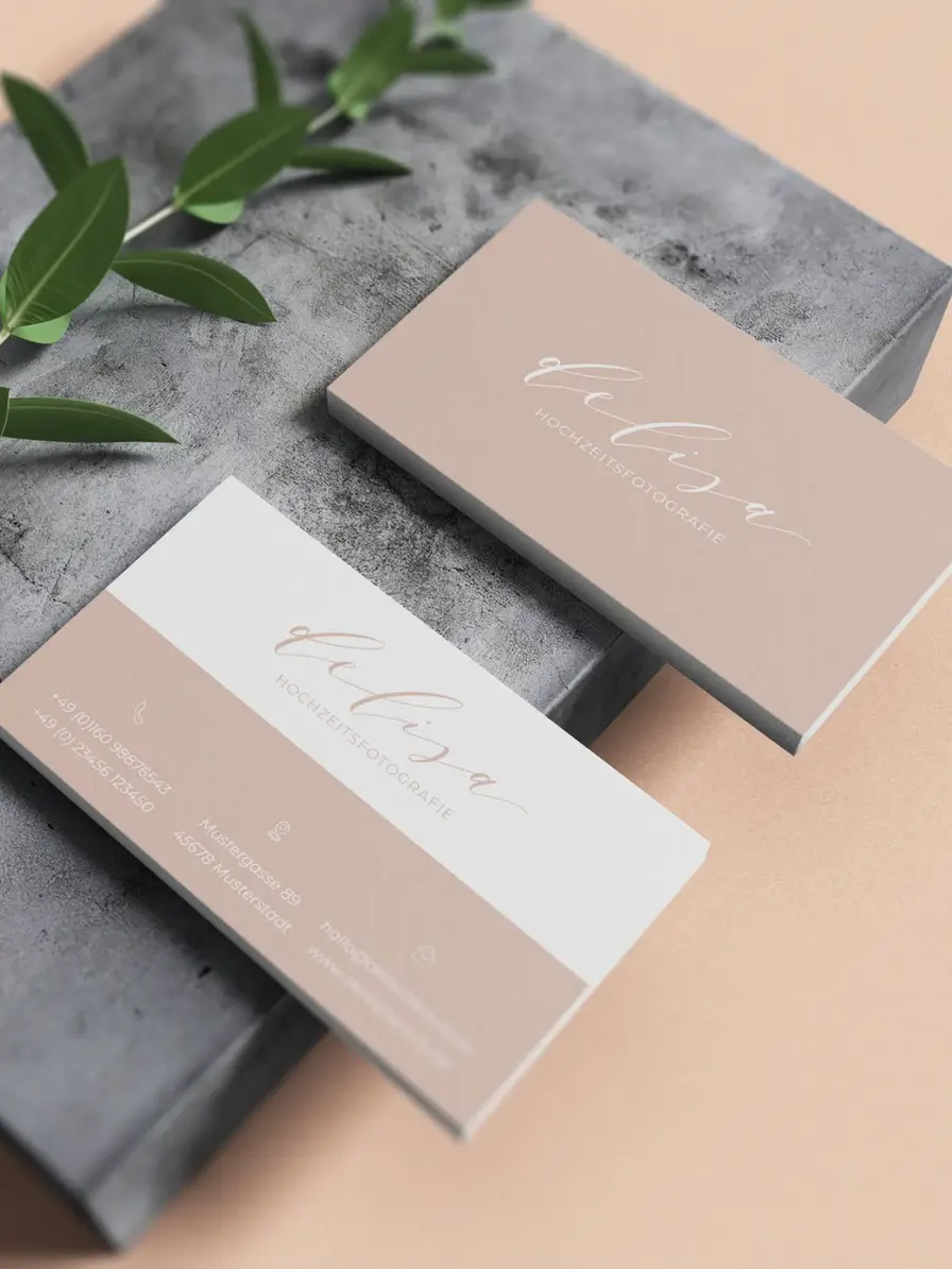 Elegante Visitenkartenvorlage – minimalistisches Business Card Design mit stilvollen Akzenten