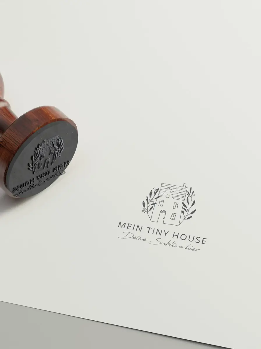 Boho Haus Logo Design Vorlage – handgezeichnetes Branding Logo zum Personalisieren bei MISSMINGA
