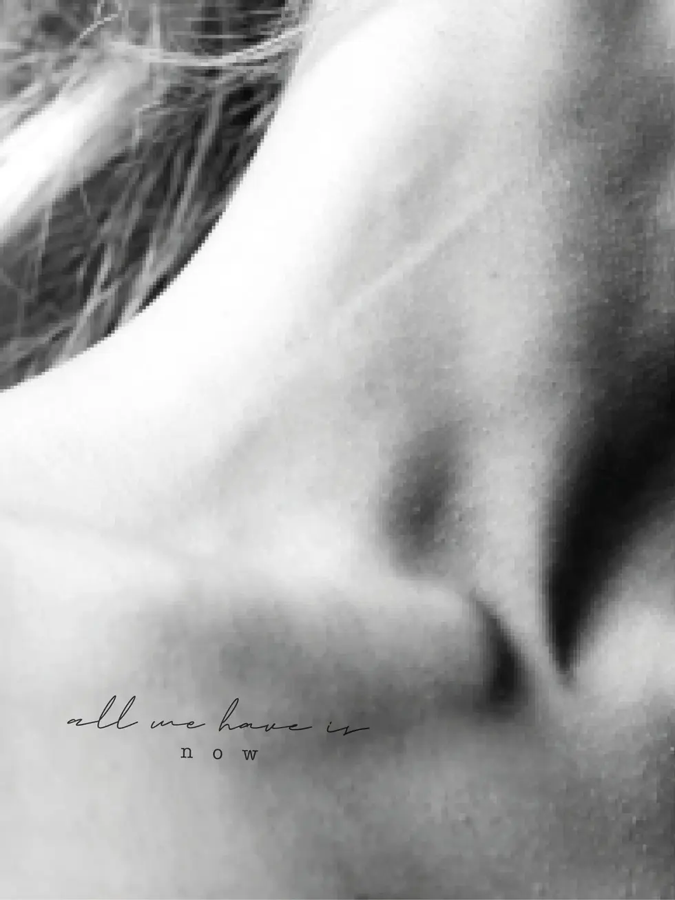 Minimalistisches Tattoo-Design „all we have is NOW“ – feminine Fineline Vorlage Download.