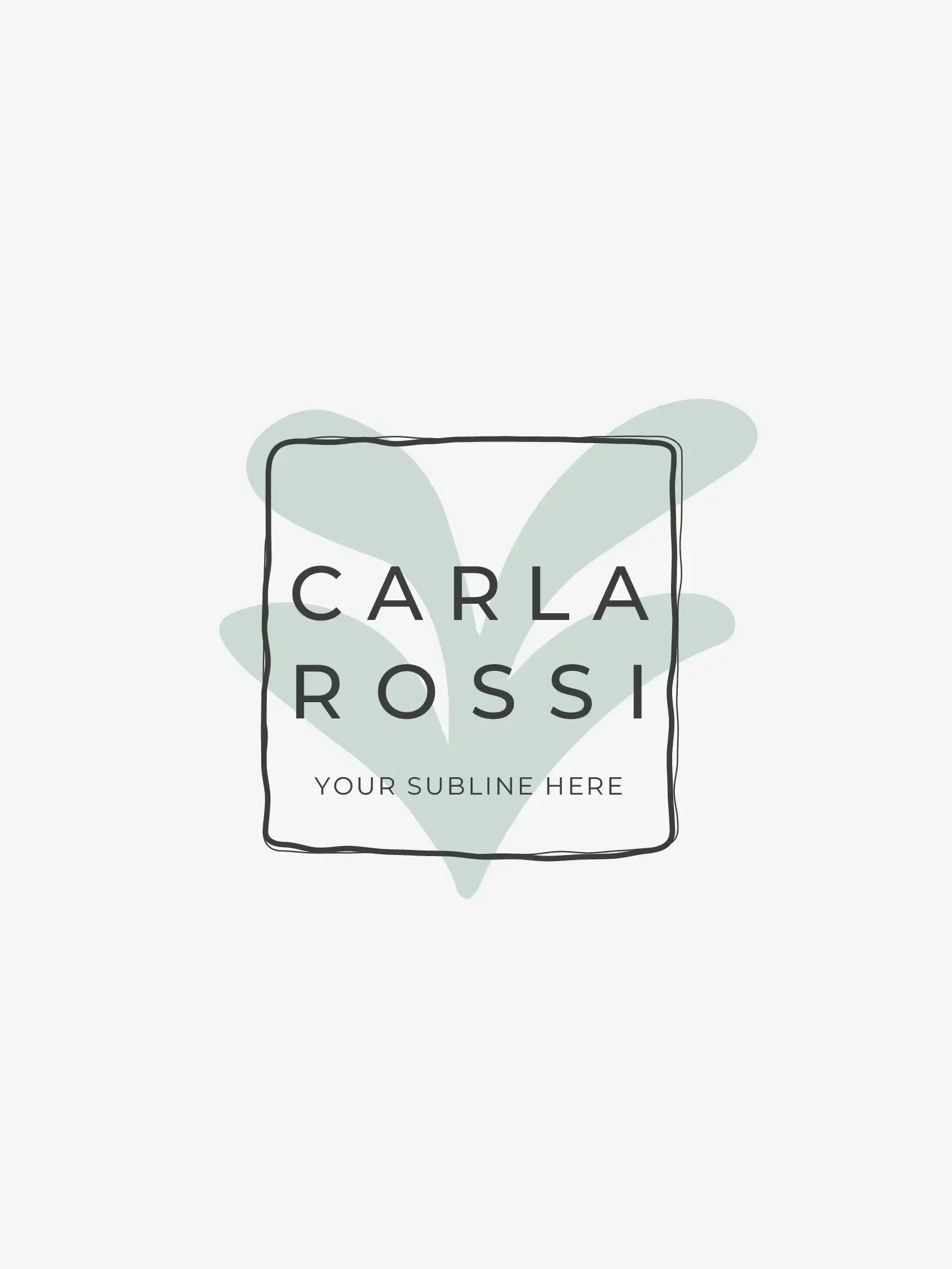 Eckige Logo Design Vorlage – minimalistisches Branding Logo zum Personalisieren bei MISSMINGA