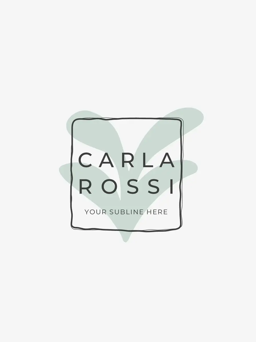 Eckige Logo Design Vorlage – minimalistisches Branding Logo zum Personalisieren bei MISSMINGA