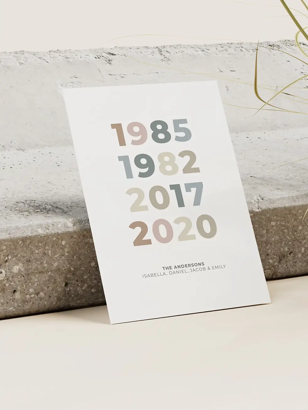 Individuelle Jahreszahlen Poster mit eigenem Text und Design - Personalisierte Wandbilder online bestellen