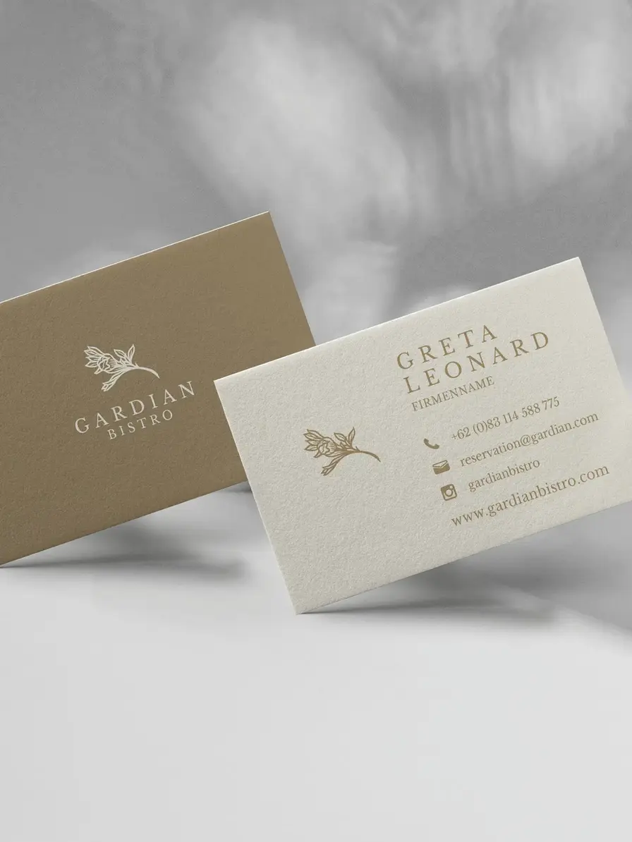 Visitenkarte feminin Template – elegante Business Card Vorlage im femininen Stil