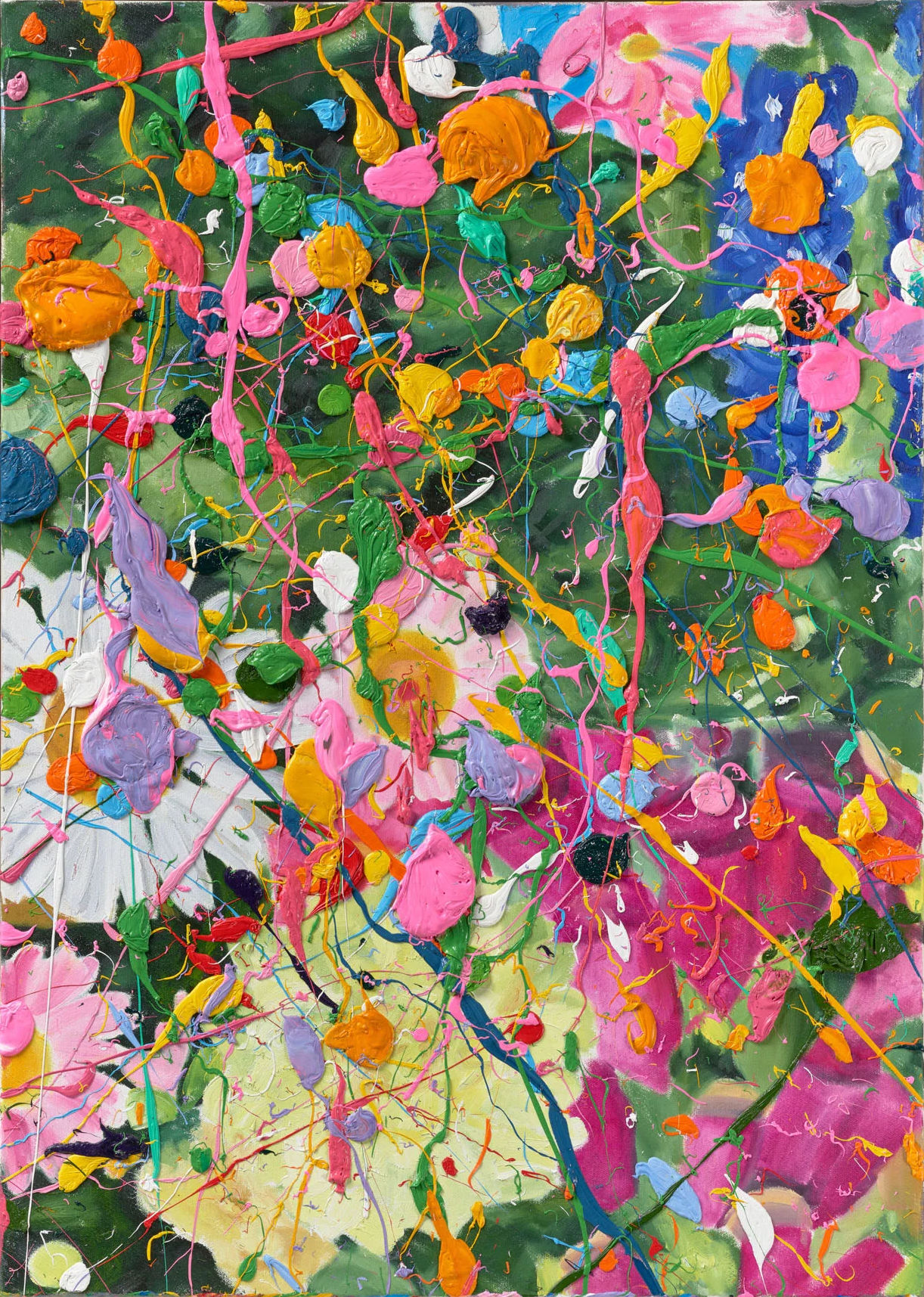 Damien Hirst Wild Untamed Large Hidden Garden Painting