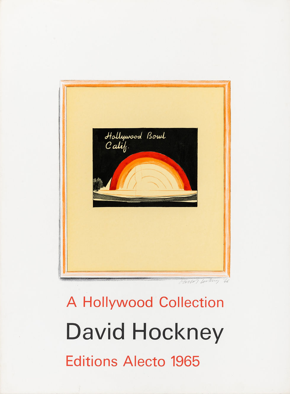 David Hockney Hollywood Bowl Hand-Signed Poster
