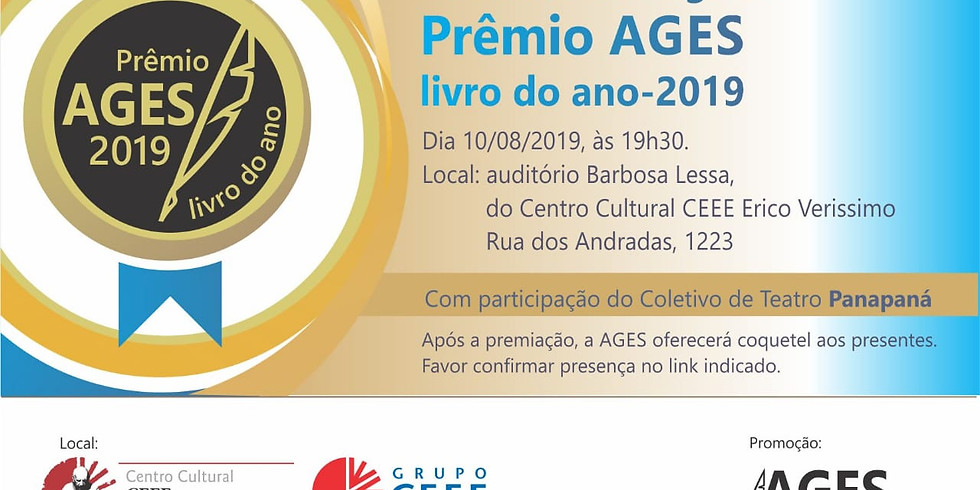 Noite de Entrega do Prêmio AGES Livro do Ano - 2019