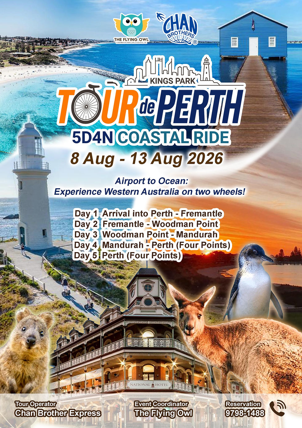 TOUR de PERTH 5D4N COASTAL RIDE