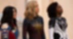 The cast & characters of The Marvels: Ms. Marvel, Captain Marvel, Monica Rambeau standing side by side - MCU heroes, Superhero Trio
