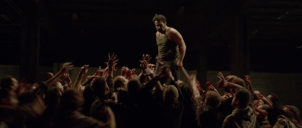 The zombie fight scenes in La Horde Zombie Movie or The Horde film are well choreographed and a treat to watch. The zombie fight scene involving Jean-Pierre Martins is certainly one of the best zombie action sequences. You can Watch The Horde (2009) online for free on YouTube.