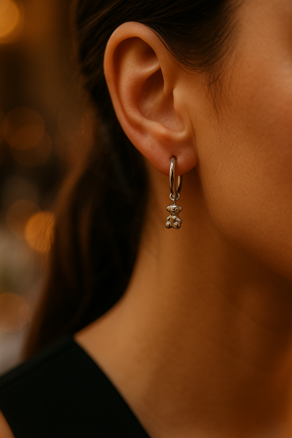 candonga pequeña oso plata 925