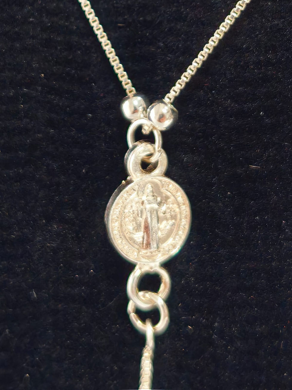 Miniatura: Juego cadena, pulsera y aretes con pepa plata 960