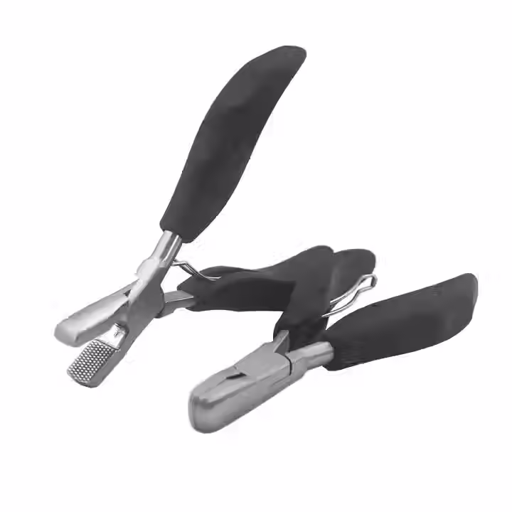 Hair Extension Plier Flat Tip with teeth