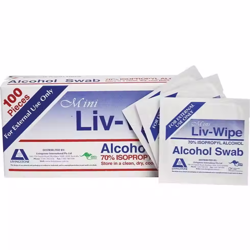 Mini Liv-Wipe Alchohol Swab 100