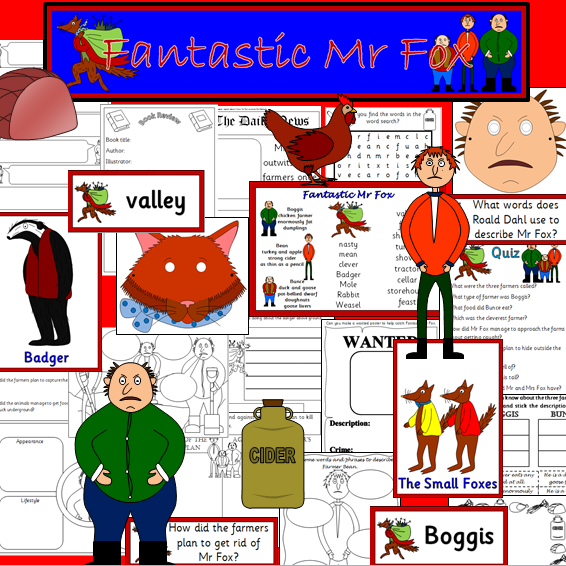 Fantastic Mr Fox story resource pack Learning Lane