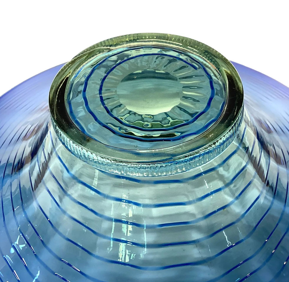Thumbnail: Art Deco Whitefriars Threaded Glass Bowl No. 8266