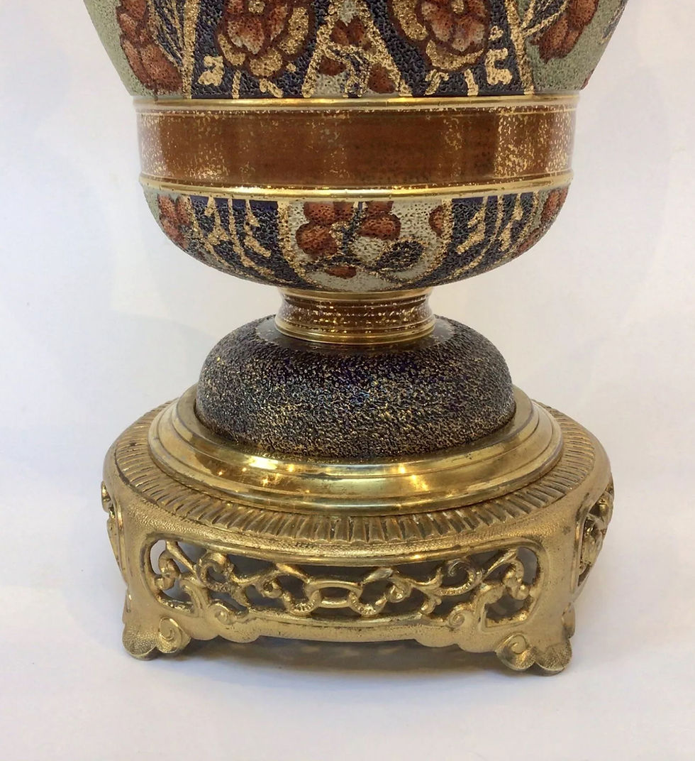 Thumbnail: Victorian Taylor Tunnicliffe Imari Oil Lamp