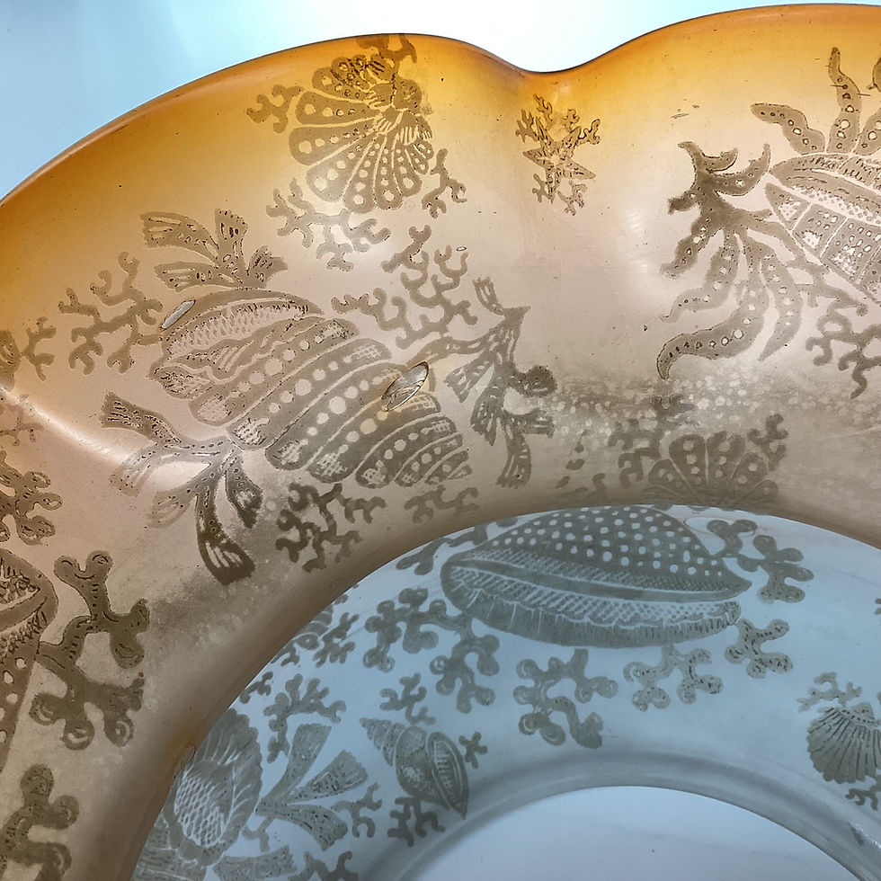 Thumbnail: Antique Orange Glass Pendant Light Shade